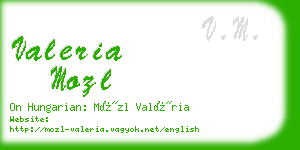 valeria mozl business card